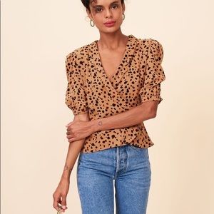 Rouje Leopard Wrap Top
